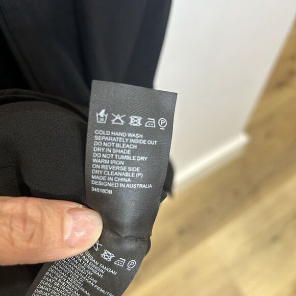 Bardot‎ Dress Midi Black Fishtail LBD Sleeveless Size 8 (M) Stirs front and back - Picture 11 of 11